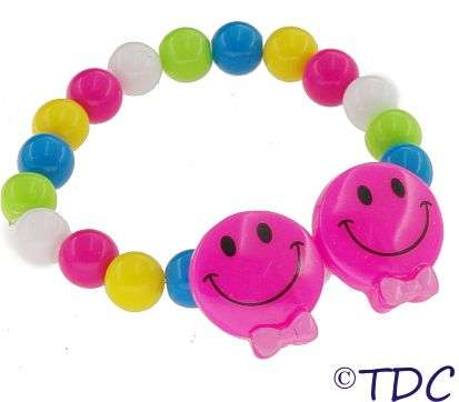 Girl's Stretchy Smiley Bracelet