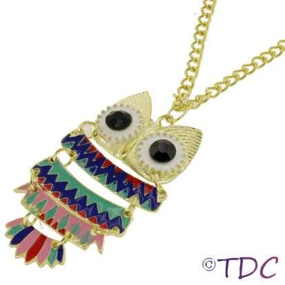 Owl Extra Length Necklace **Retro Chic**