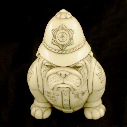 John Biccard Crushed Marble Bulldog Figurine