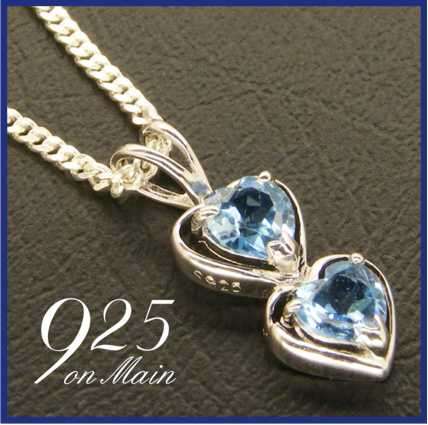 Genuine Blue Topaz Sterling Silver Pendant