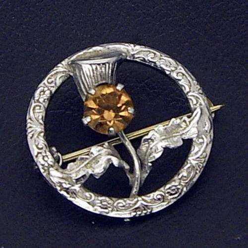 Vintage Mizpan Celtic Thistle Brooch