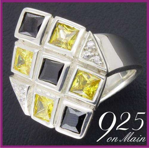 SALE!! Bold Design CZ in Sterling Silver Ring