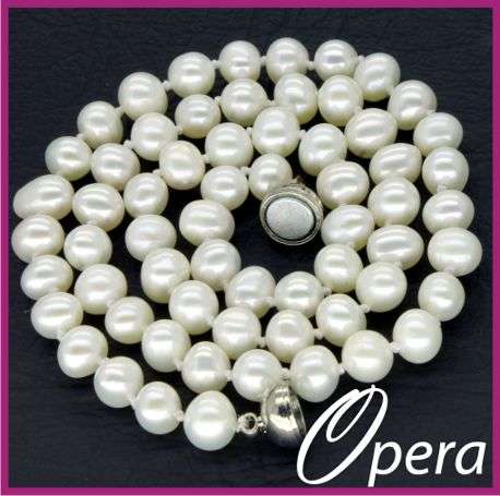 AA+ White Cultured Feshwater Pearl Necklace
