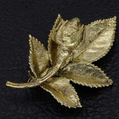 Vintage Eggert Denmark Sterling Silver with Gold Vermeil Brooch