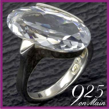 SOLID Sterling Asymetrical Silver Ring