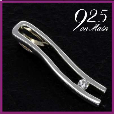 SOLID Sterling Silver Modern Pendant