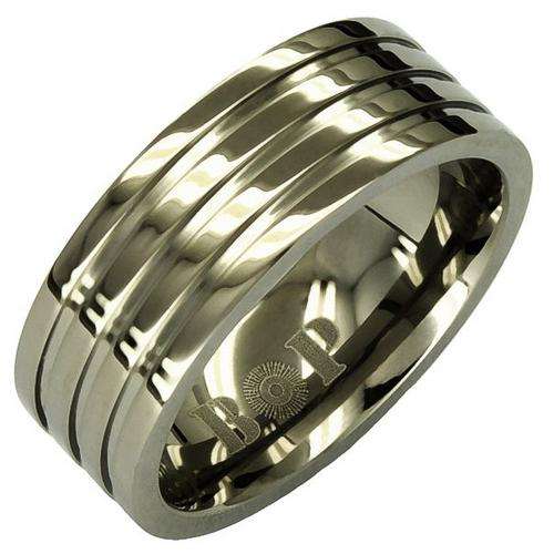 Stylish SOLID TITANIUM Gents Ring Sizes 8 to 14 in stock