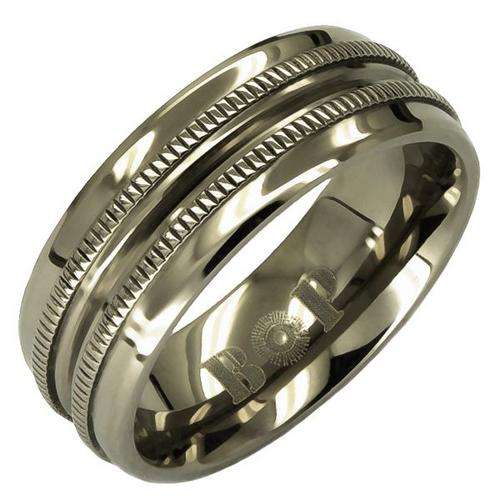 Stylish SOLID TITANIUM Gents Ring Sizes 8 to 14 in stock