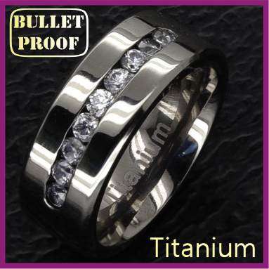 Stylish SOLID TITANIUM UNISEX Ring (Sizes 5 to 11)