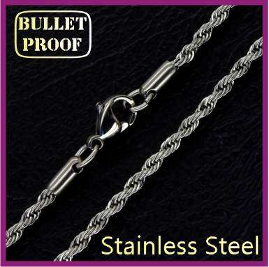 SOLID Stainless Steel Rope Chain. 45cm
