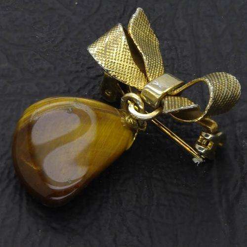 Vintage Tigers Eye Brooch
