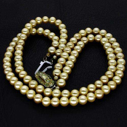 English-Made Vintage Faux Pearl Necklace