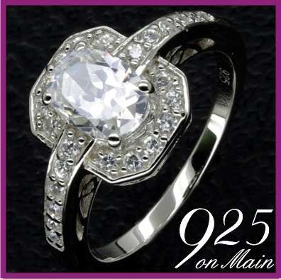 SOLID  Sterling Silver Stunning Ring Size Q