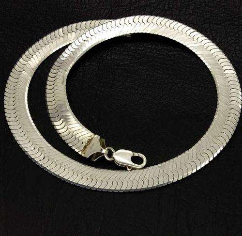 SOLID Sterling Silver Vintage Necklace -- 35g!!