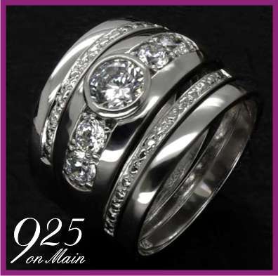 SOLID Sterling Silver Bridal Quinset Size P