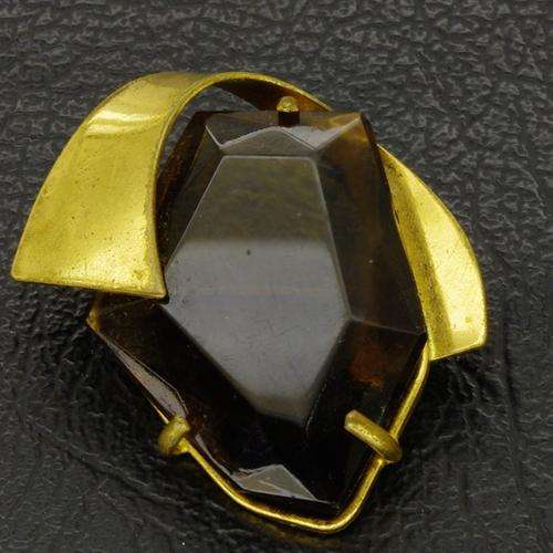 Vintage Large Glass Crystal Brooch