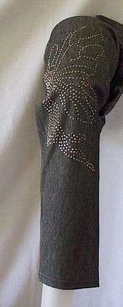 Denim Look Leggings with Stud detail