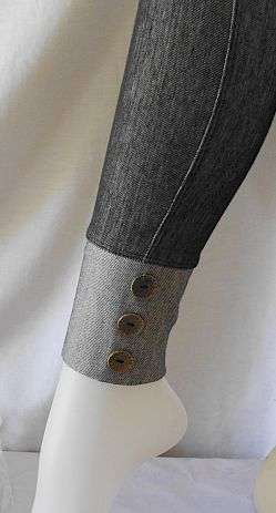 Denim Look Leggings with Button detail