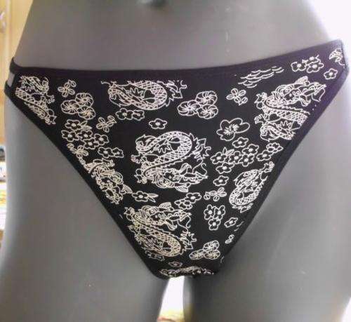 BLACK & SILVER G STRING S