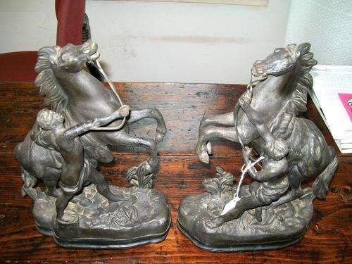 Pair of Spelter Statues