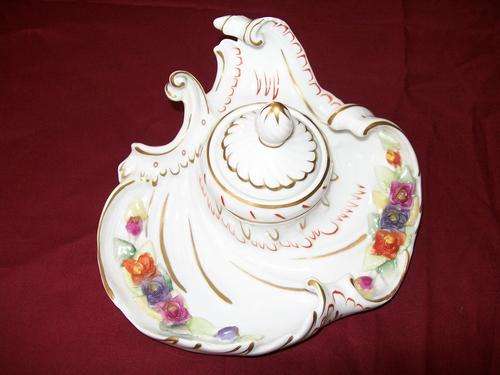 Beautiful Porcelain Inkwell