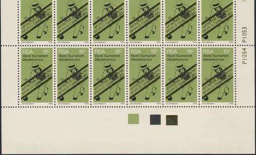 RSA 1976 Bowls Winners overprint full sheet