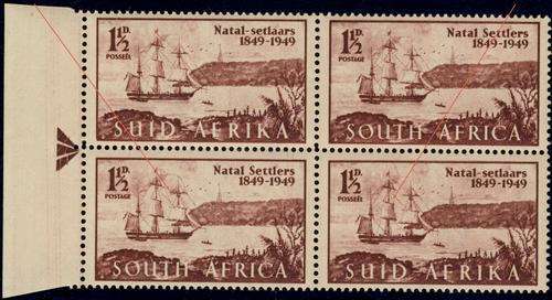 Union of South Africa 1949 Settlers with variety