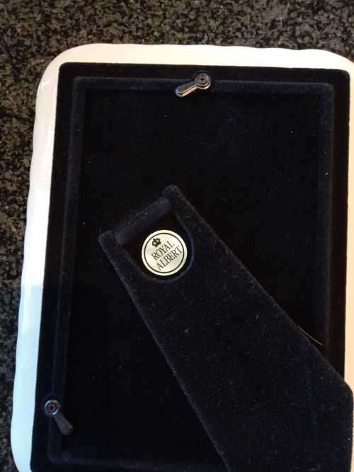 Royal Albert Set - Photo frame, trinket box and clock with original boxes