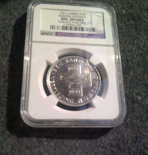 1991 SILVER R1 NURSING NGC GRADED UNC DETAIL