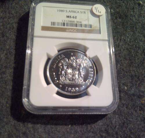 1989 SILVER R1 NGC GRADED MS 62 NICE COIN
