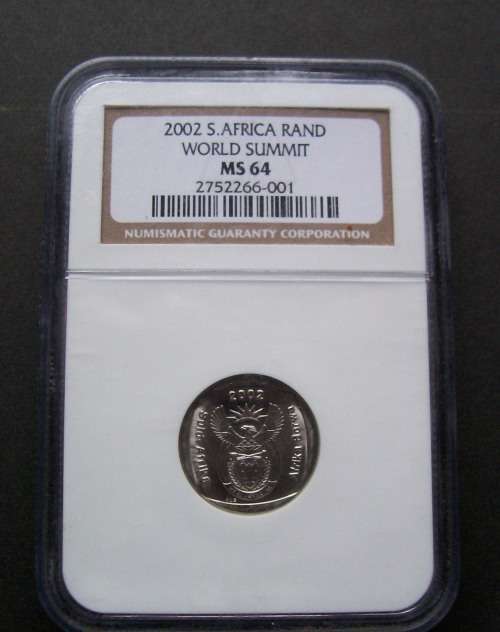2002 R1 WORLD SUMMIT NGC GRADED MS 64   CLOSING 21H00