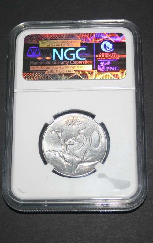 1965 50 CENT NGC GRADED AU 58 ENGLISH