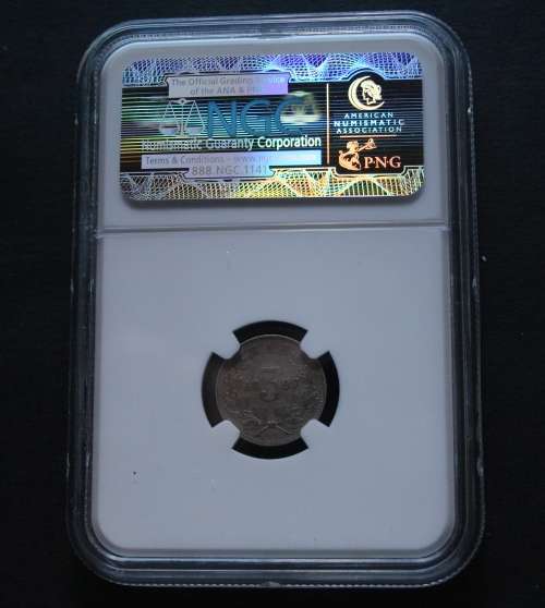 1897 3 PENCE NGC GRADED XF DETAIL