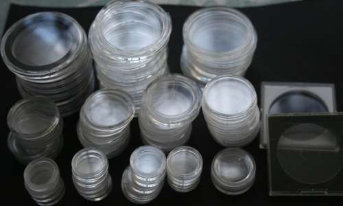 EMPTY COIN CAPSULES X 66 VARIOUS SIZES ALL FOR ONE BID