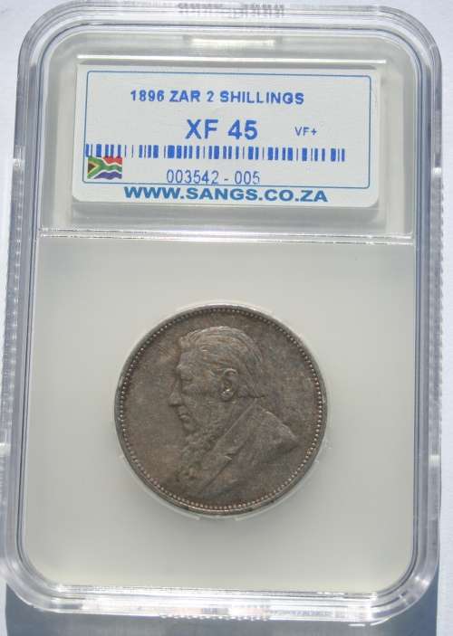 1896 2 SHILLING SANGS GRADED XF 45