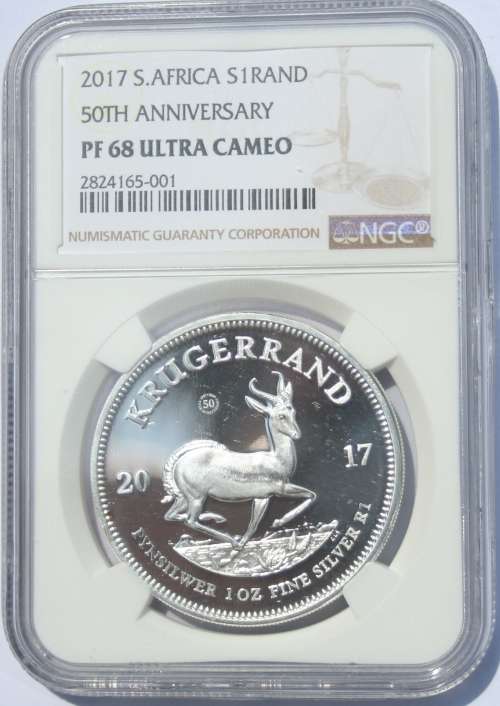 2017 1 OZ SILVER R1 WITH PRIVY MARK NGC GRADED PF 68