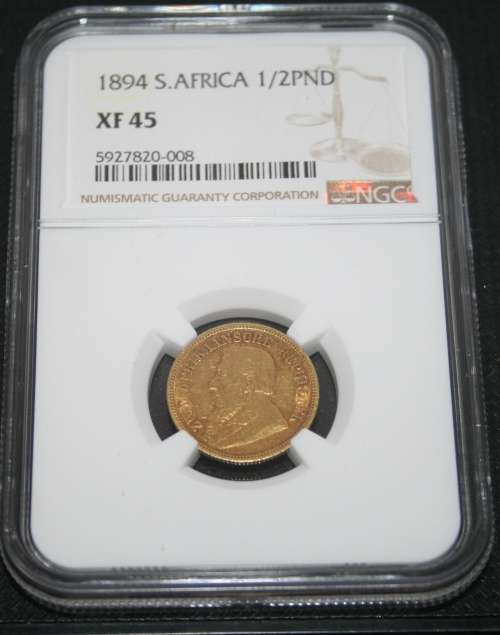 1894 GOLD HALF POND NGC GRADED XF 45