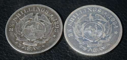 1894 AND 1895 2.5 SHILLING BOTH FOR ONE BID