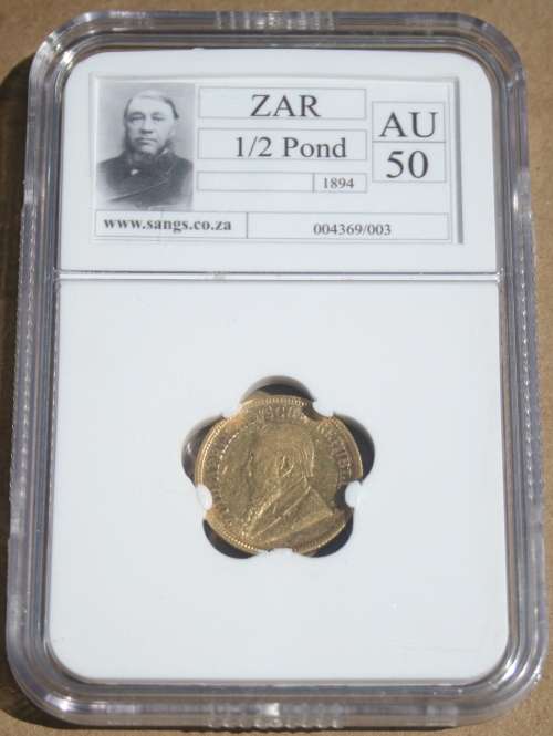 1894 HALF POND SANGS GRADED AU 50