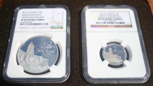 2013 UNION BUILDING NGC GRADED SET WITH BOTH MS GRADEDS