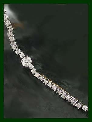 Simulated diamond square cut bracelet
