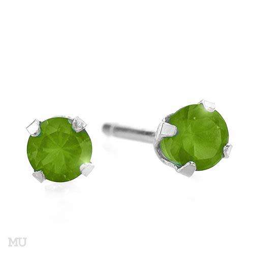 Sterling silver earrings with peridots