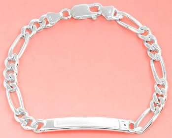 Elegant ID bracelet 6mm wide in solid sterling silver