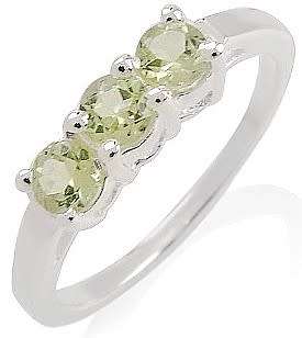 Genuine peridot ring well crafted in solid sterling silver