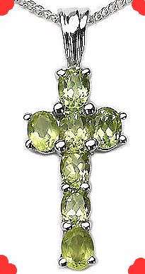 Pretty Peridot pendant set in sterling silver