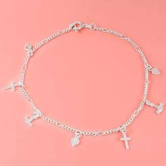 Sexy Sterling silver Anklet  with charms
