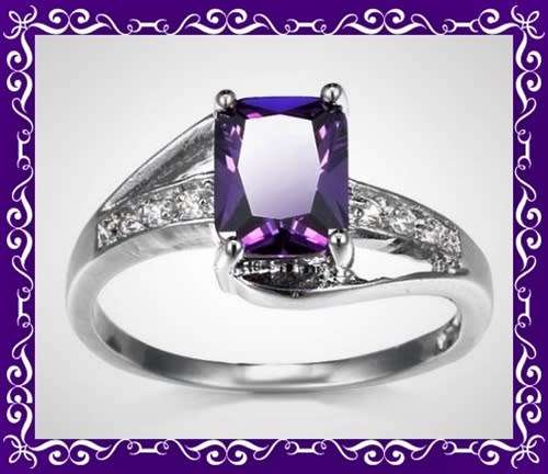 Gorgeous purple zircon ring