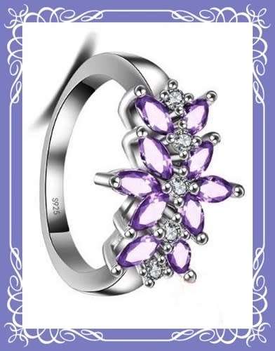 Sexy simulated amethyst ring S7 (N)