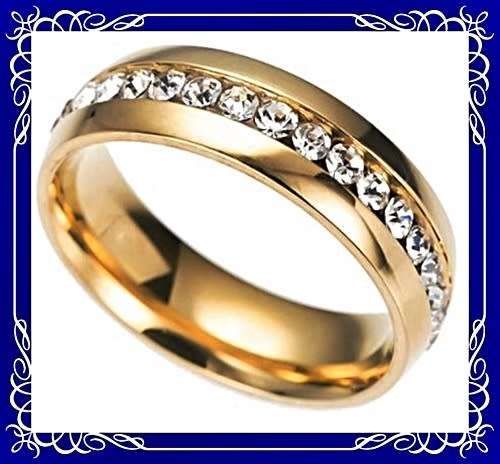 Beautiful stainless steel and crystal design ring 18mm