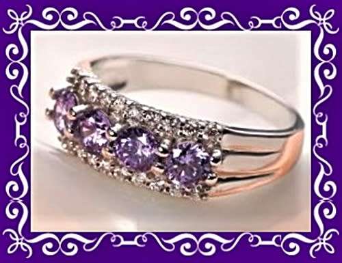 Beautiful pale purple zircon ring S8